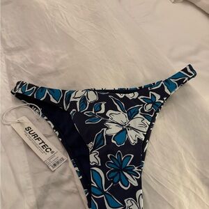 Jolyn Clothing Floral Bikini Bottom - Navy and White